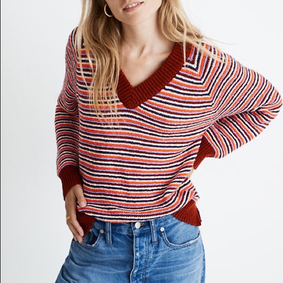Madewell Sweaters - MADEWELL arden v-neck crop pullover sweater